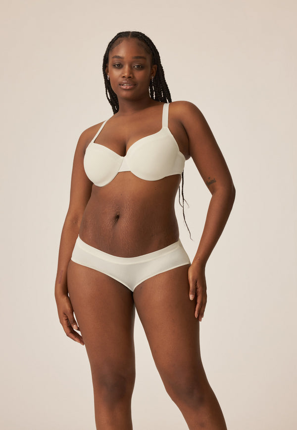 Naturana Softer Slip mit Glanzband - Ecru Vatertagsangebot