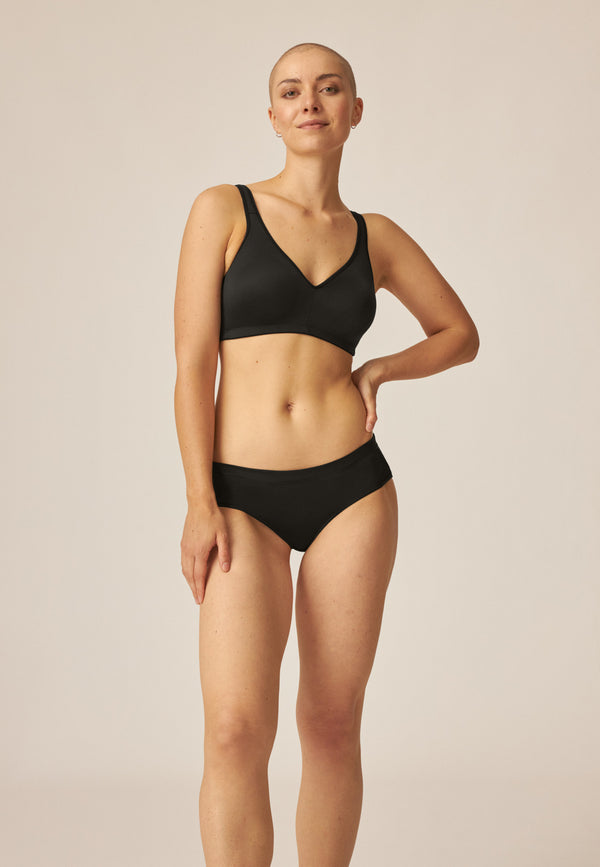 Naturana Softer Slip mit Glanzband - Schwarz Valentinstagsangebot