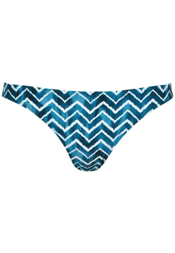 Naturana Bikinihose The Zig-Zag - Smaragd-Ecru Zeitlich begrenztes Angebot