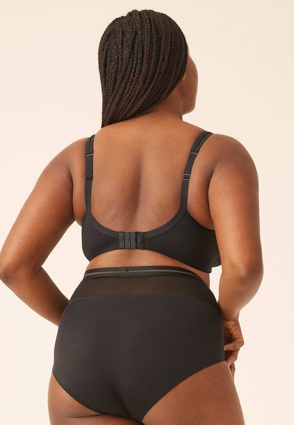 Naturana Soft-BH mit Mesheinsatz - Schwarz Sonderangebot der Fabrik