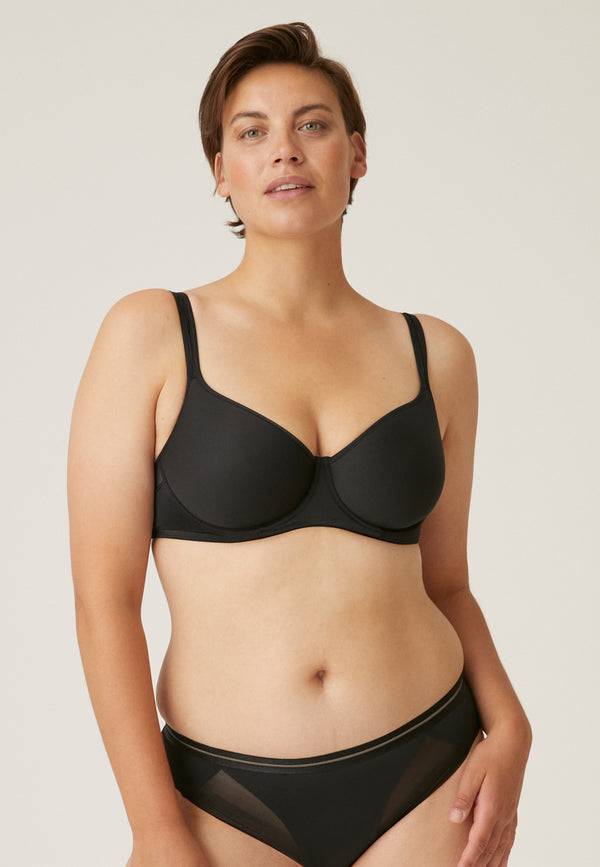 Naturana Spacer Bügel-BH mit Mesh Details - Schwarz Fabrikladen