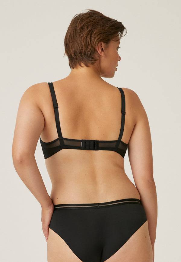 Naturana Spacer Bügel-BH mit Mesh Details - Schwarz Fabrikladen