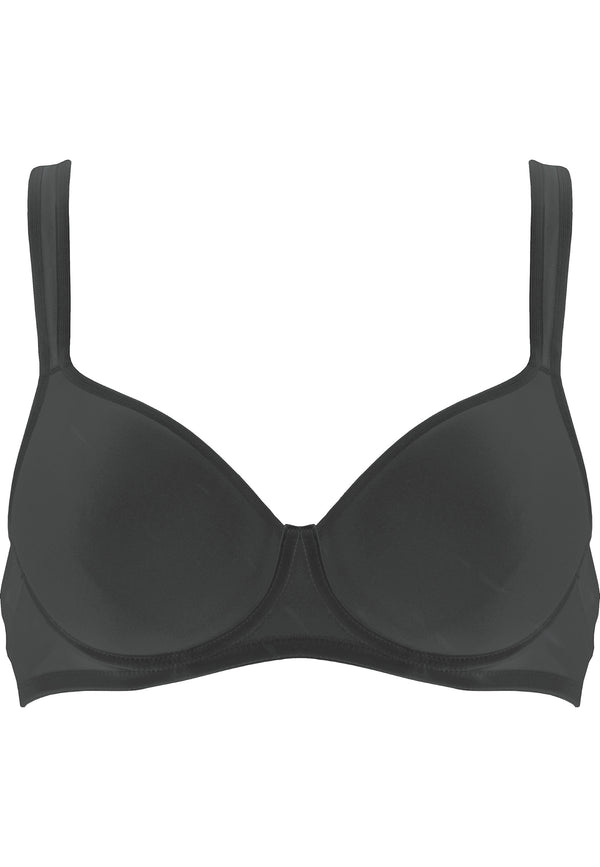 Naturana Spacer Bügel-BH mit Mesh Details - Schwarz Fabrikladen