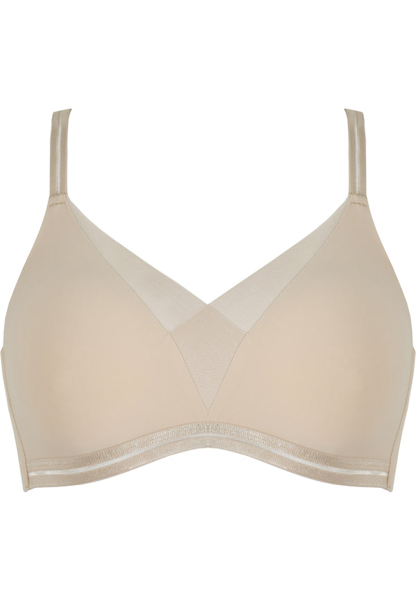 Naturana Softer Wohlfühl-BH mit Mesh-Details - Light Beige Speichern exportieren