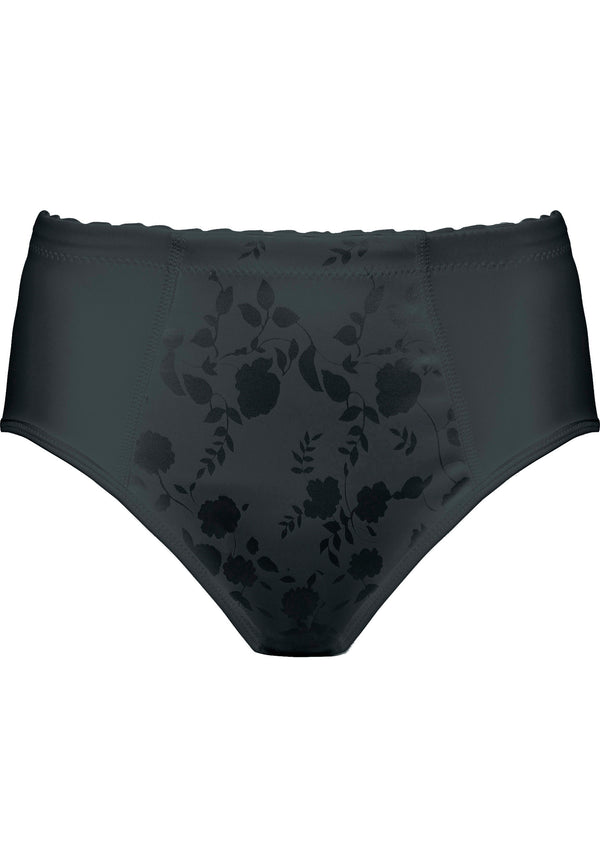 Naturana Minimizer Slip mit Blumenmuster - Schwarz Blitzverkäufe
