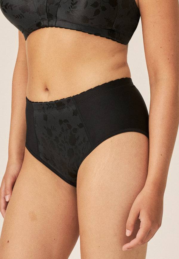 Naturana Minimizer Slip mit Blumenmuster - Schwarz Blitzverkäufe