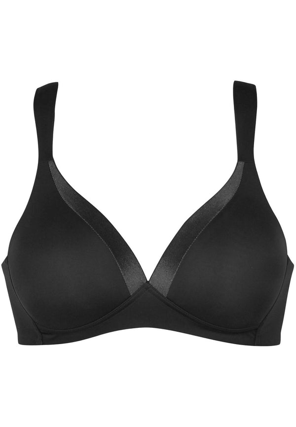 Naturana Bügelloser BH mit Schale und Glanzband - Schwarz Exklusivangebot