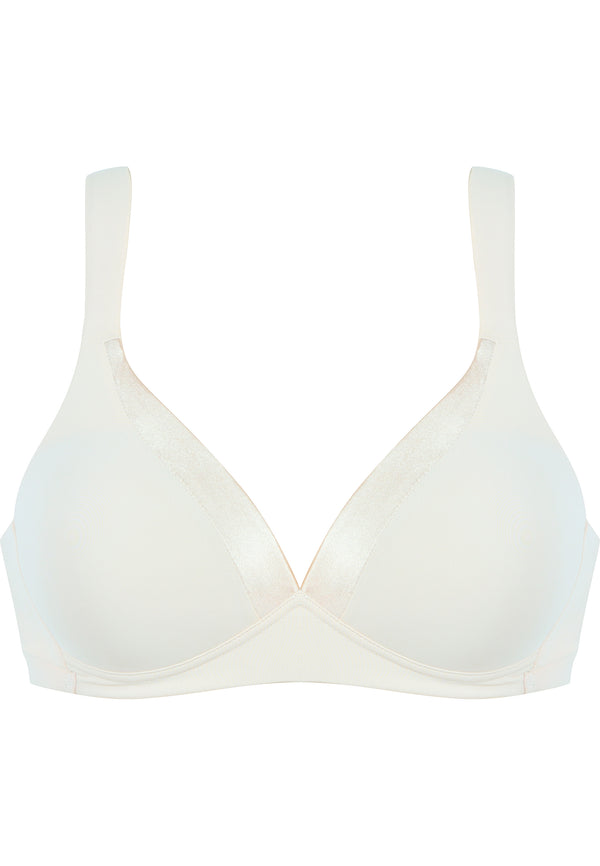 Naturana Bügelloser BH mit Schale und Glanzband - Ecru Preisnachlass