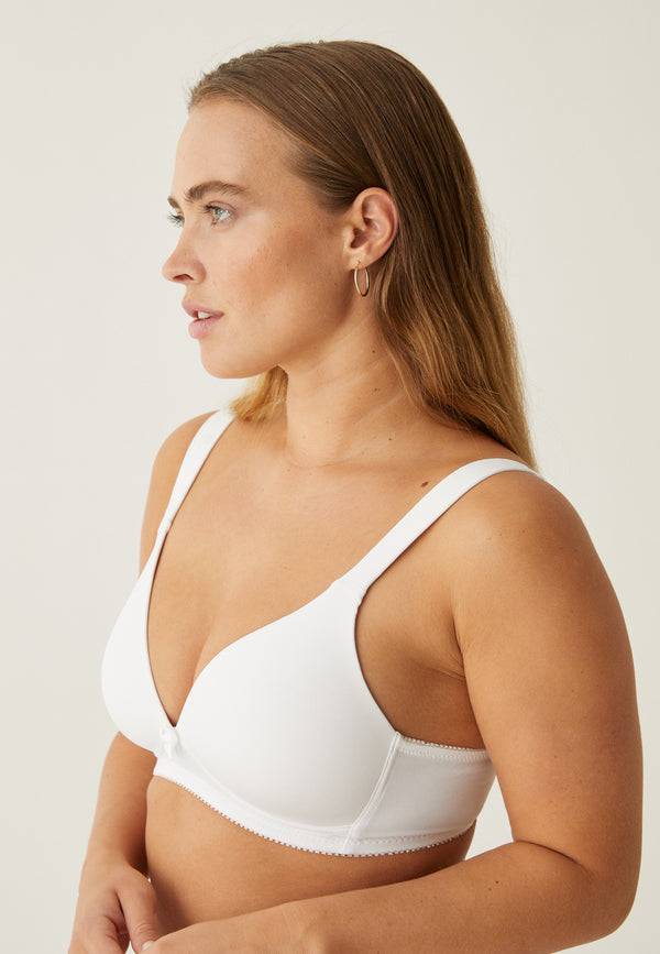 Naturana Soft-BH mit Schale und Entlastungsträgern - Weiss Lagerräumung
