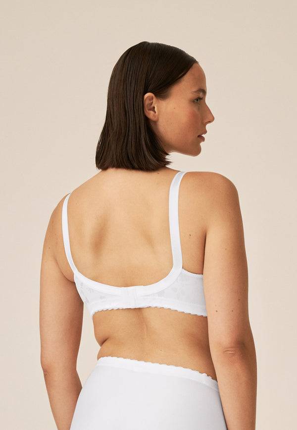 Naturana Minimizer Soft-BH in Blumenmuster - Weiss Online Outlet