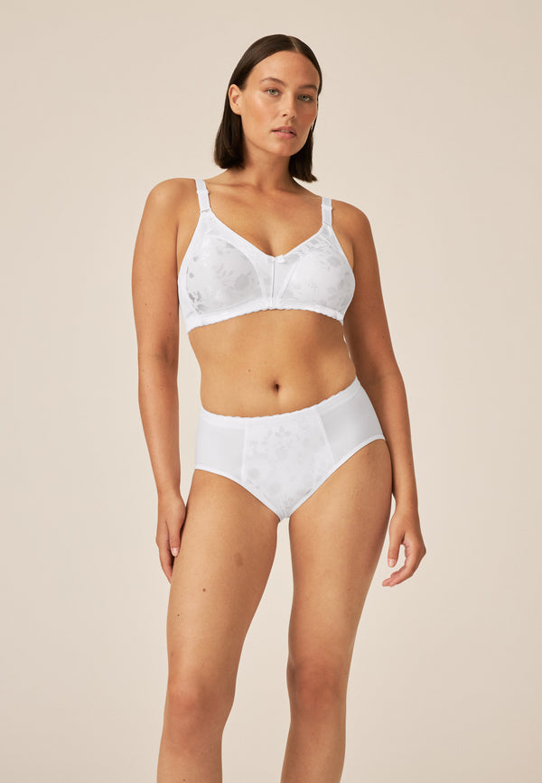 Naturana Minimizer Soft-BH in Blumenmuster - Weiss Online Outlet