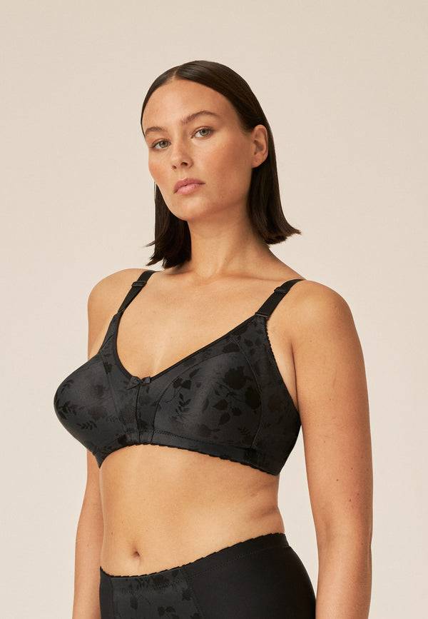 Naturana Minimizer Soft-BH in Blumenmuster - Schwarz Exklusive Angebote