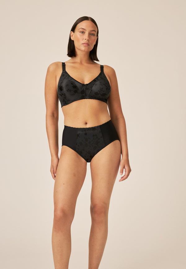 Naturana Minimizer Soft-BH in Blumenmuster - Schwarz Exklusive Angebote