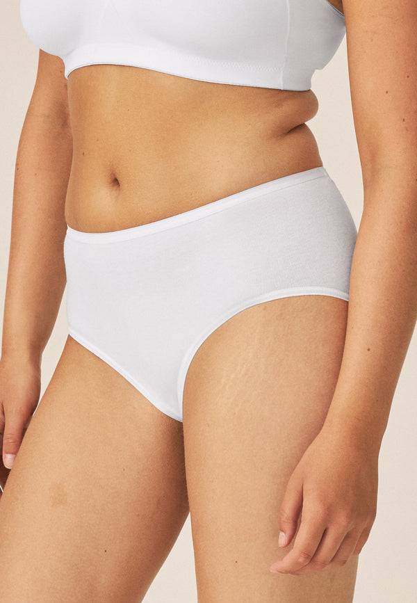Naturana Midi Slip aus Biobaumwolle - Weiss Sonderangebote