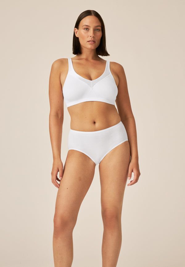 Naturana Midi Slip aus Biobaumwolle - Weiss Sonderangebote