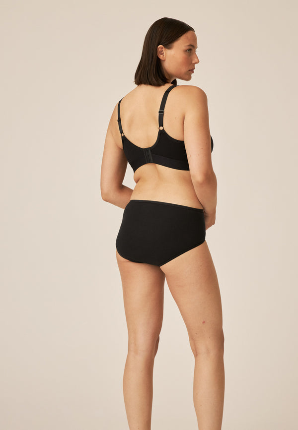 Naturana Midi Slip aus Biobaumwolle - Schwarz Riesige Ersparnisse