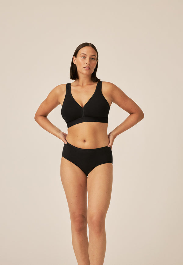 Naturana Midi Slip aus Biobaumwolle - Schwarz Riesige Ersparnisse