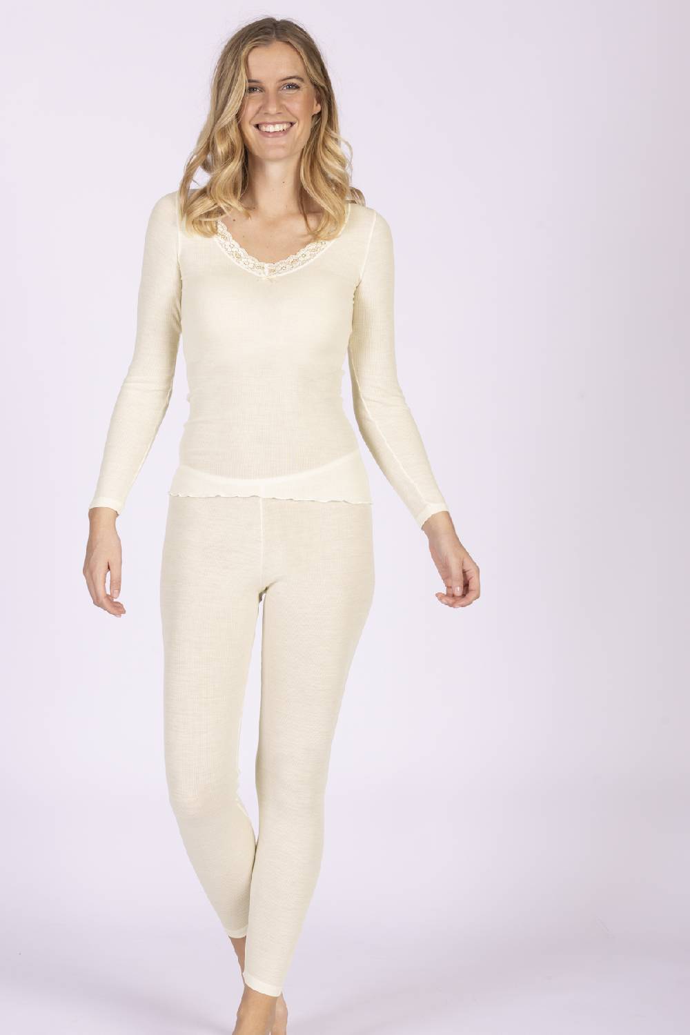 Nina Von C. Langarm Shirt, WOOL SILK Lagerräumung