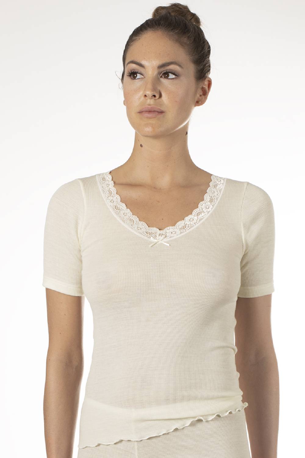 Nina Von C. Halbarm Shirt, WOOL SILK Top Angebot