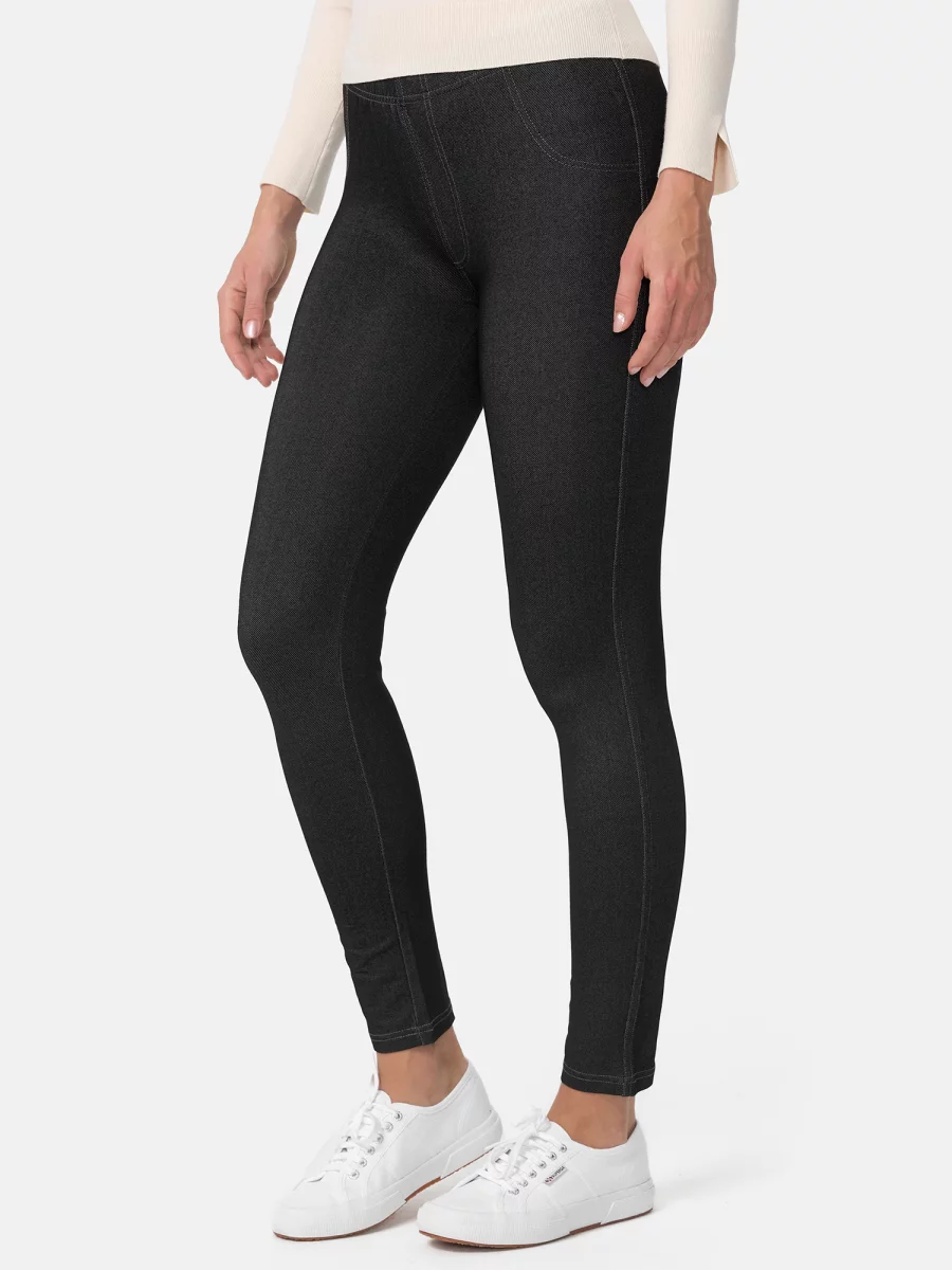 Nur Die Treggings in Jeans-Look - Relax & Go - schwarz - Größe 46-48 JETZT KAUFEN