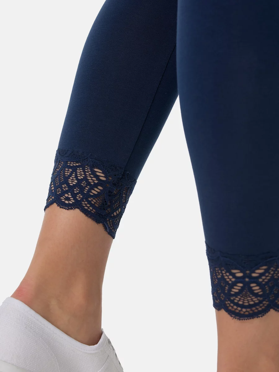 Nur Die 7/8 Leggings mit Spitze - Relax & Go - dunkelblau - Größe 44-46 zollfrei