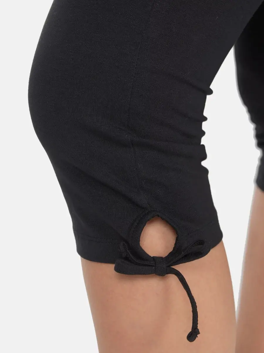 Nur Die Baumwoll Capri - Relax & Go - schwarz - Größe 36-38 50% Rabatt für begrenzte Zeit