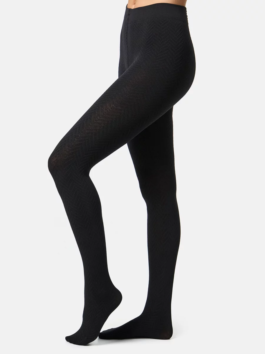 Nur Die Strumpfhose Wohlig-Warm 100 DEN - schwarz gemustert - Größe 40-44 Hotsell