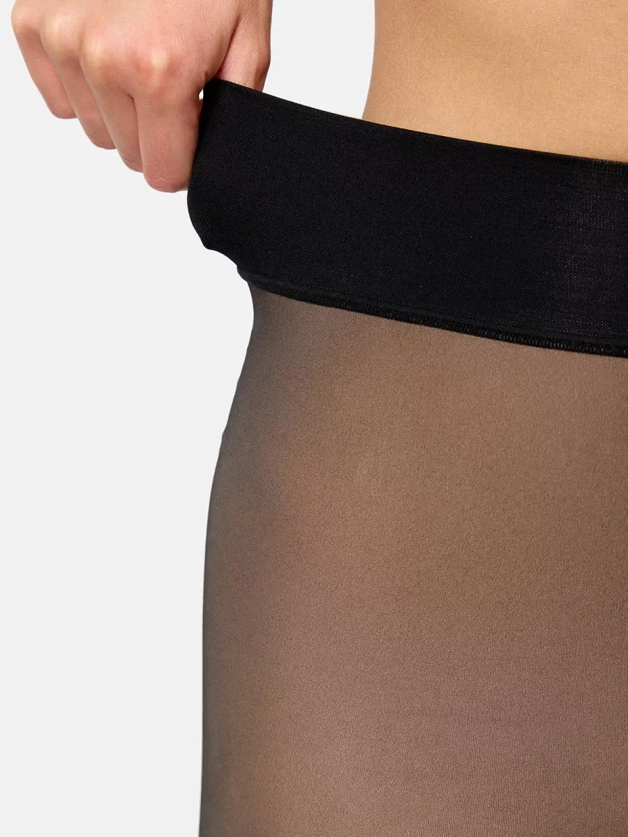 Nur Die Strumpfhose Warm & Transparent strapazierfähig 80 DEN Print - Herzdesign - Größe 40-44 Fabrikverkauf