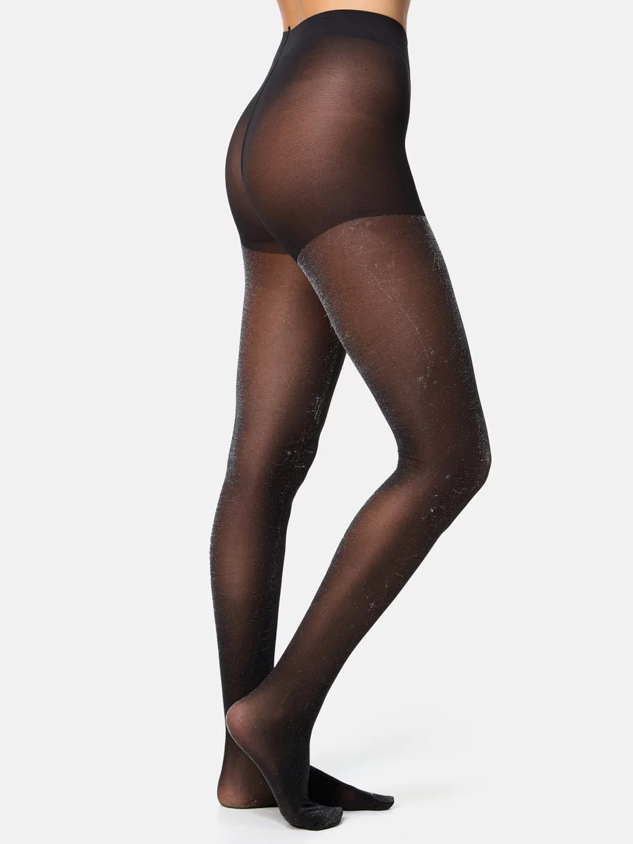 Nur Die Strumpfhose Glitzer 25 DEN - schwarz - Größe 42-44 Fabrikpreis