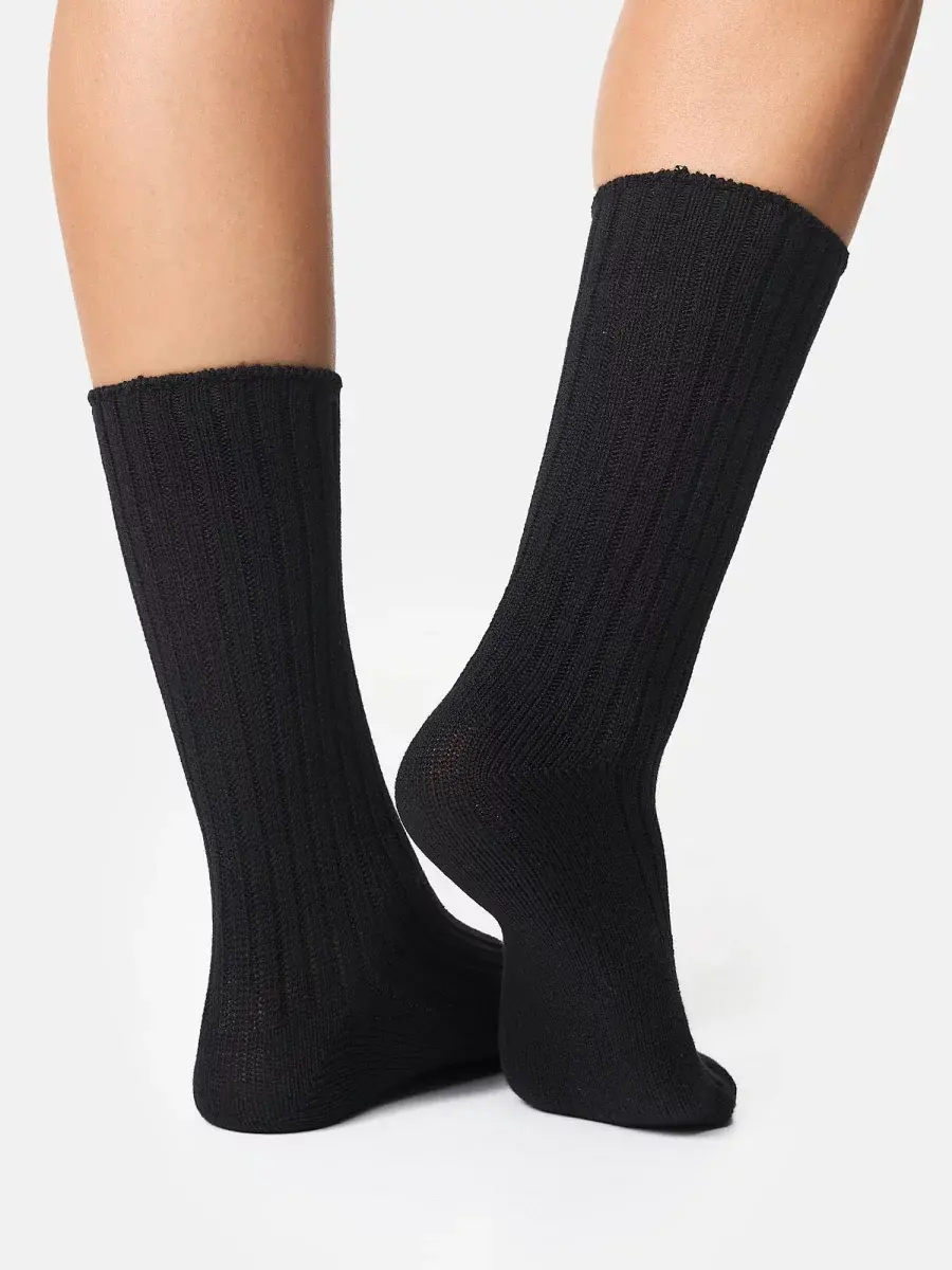 Nur Die Bambus¹ Boots Socke - schwarz - Größe 35-38 Black Friday