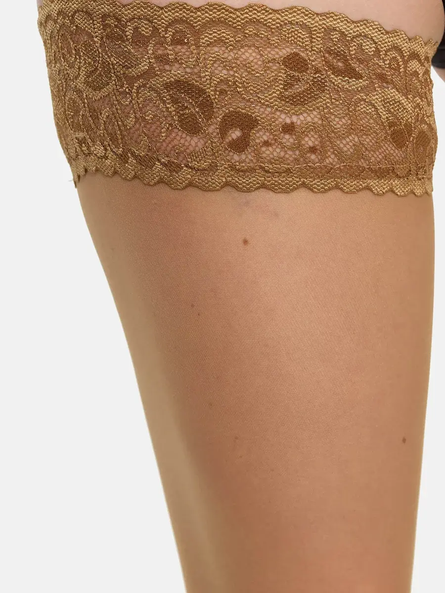 Nur Die Goodbye Laufmaschen Halterlos - puder - Größe 40-44 Blitzangebot