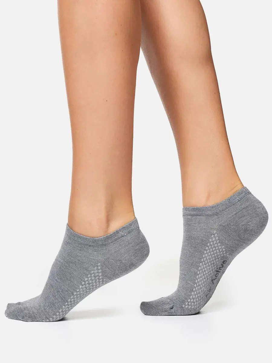 Nur Die 5-Pack Sneakersocken Bambus¹ - hellgraumelange - Größe 39-42 Räumungsverkauf