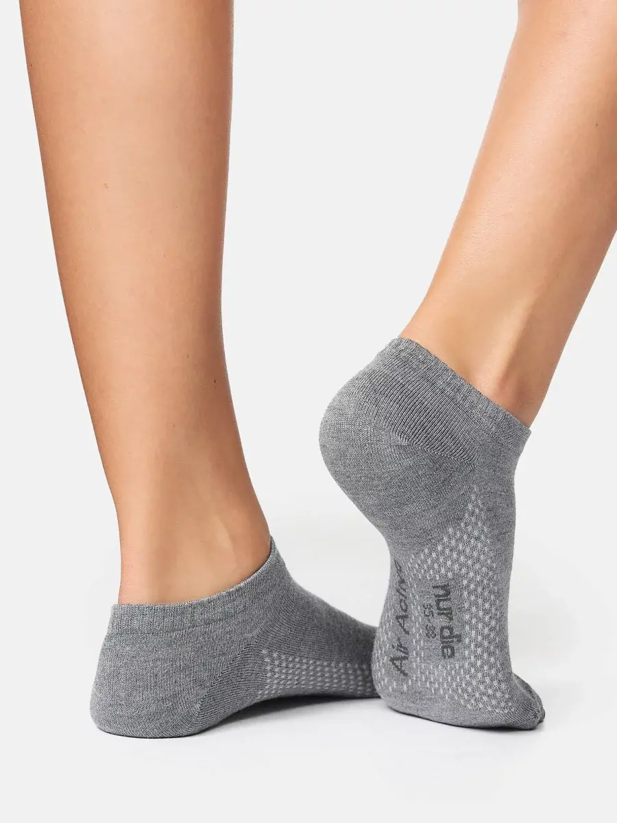 Nur Die 5-Pack Sneakersocken Bambus¹ - hellgraumelange - Größe 39-42 Räumungsverkauf
