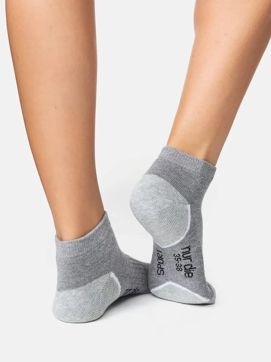 Nur Die Sport Sneaker 3er Pack - graumelange - Größe 35-38 Sonderangebote