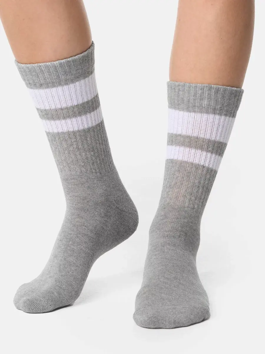 Nur Die Sport Socken 3er Pack - weiß/grau/schwarz - Größe 39-42 Letzte 3 Tage