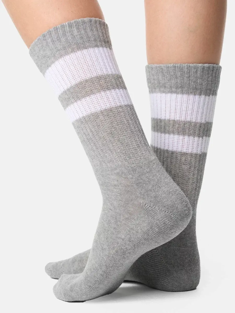 Nur Die Sport Socken 3er Pack - weiß/grau/schwarz - Größe 39-42 Letzte 3 Tage