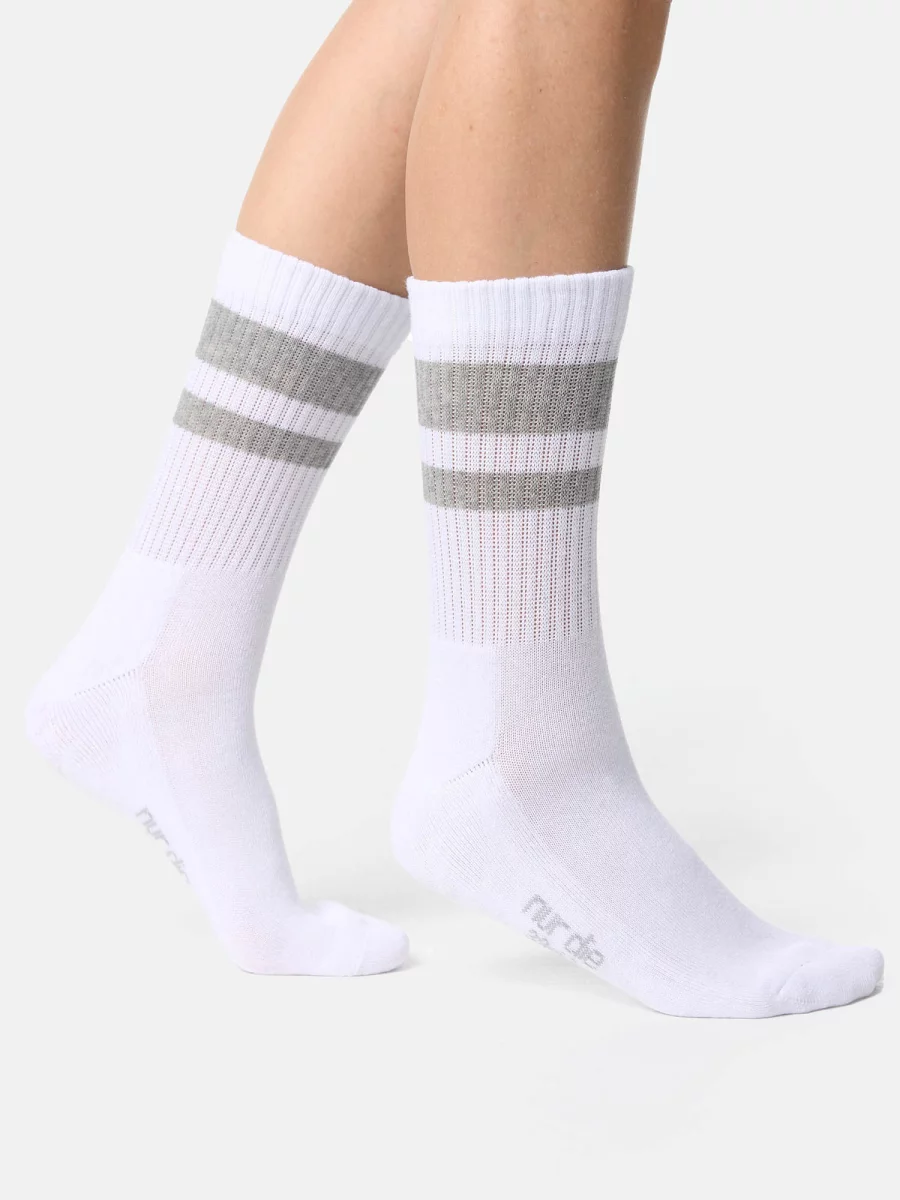 Nur Die Sport Socken 3er Pack - weiß/grau/schwarz - Größe 39-42 Letzte 3 Tage