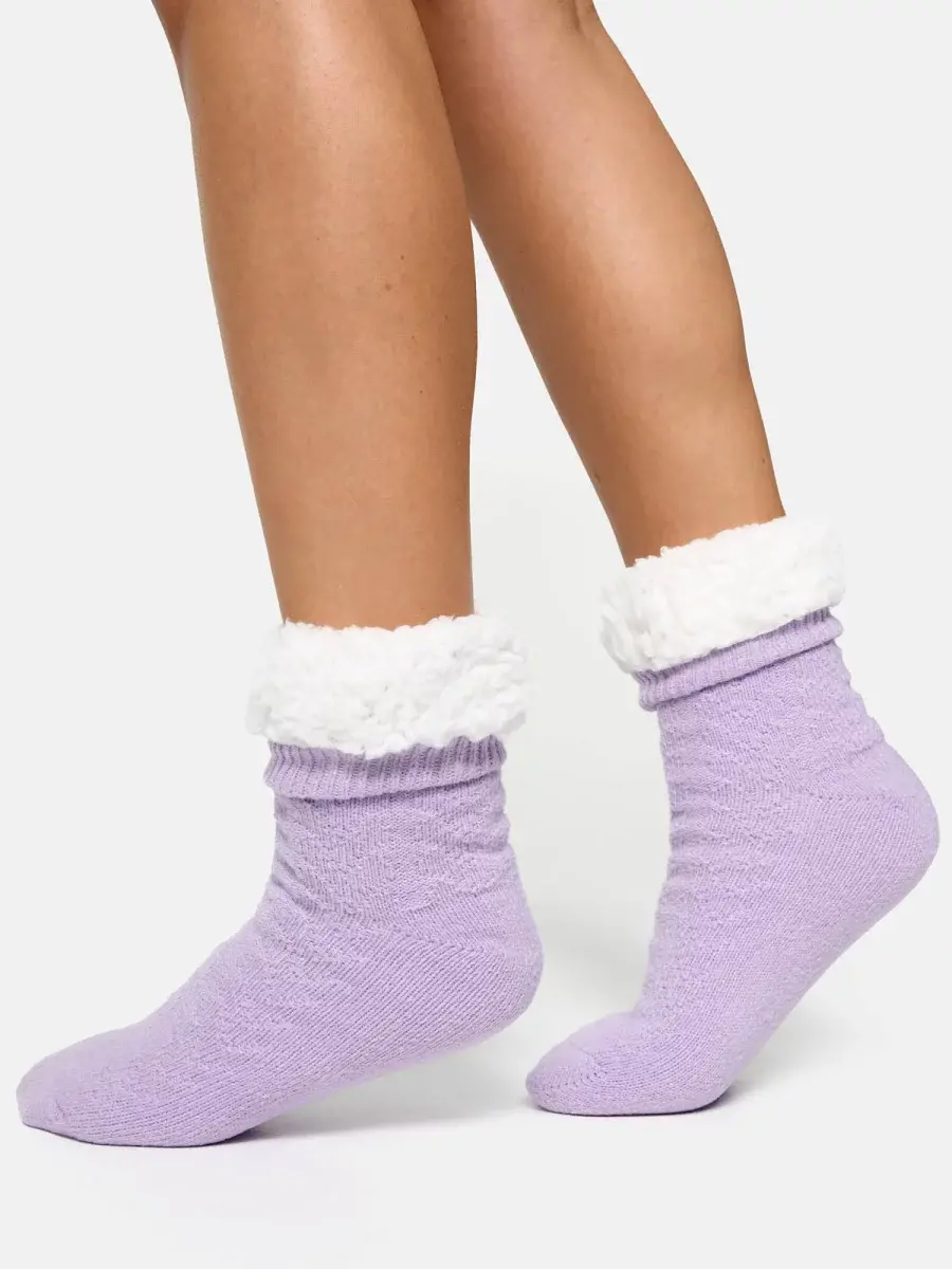 Nur Die Flausch Socke - flieder - Größe 40-41 Neueste Stile