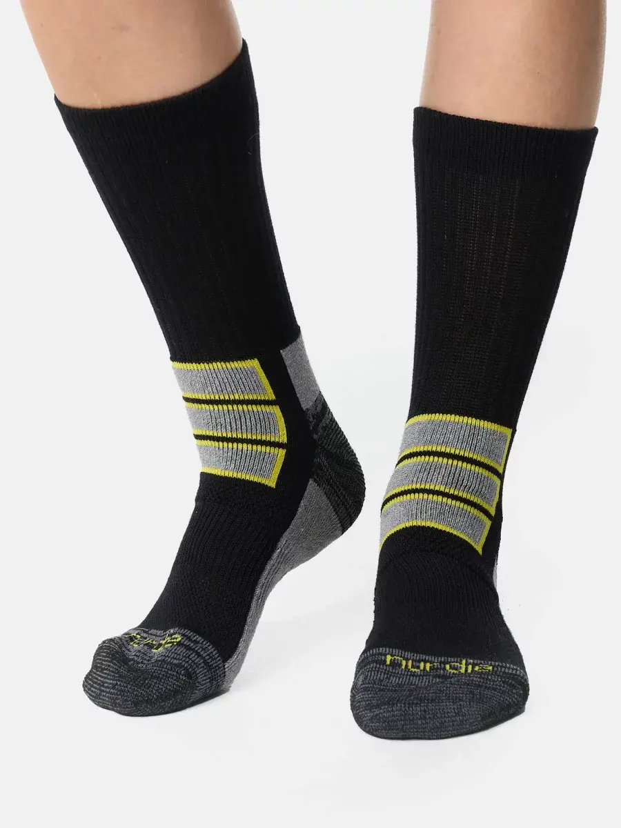 Nur Die Outdoor Socke 2er Pack - schwarz/gelb - Größe 35-38 Letzter Tag
