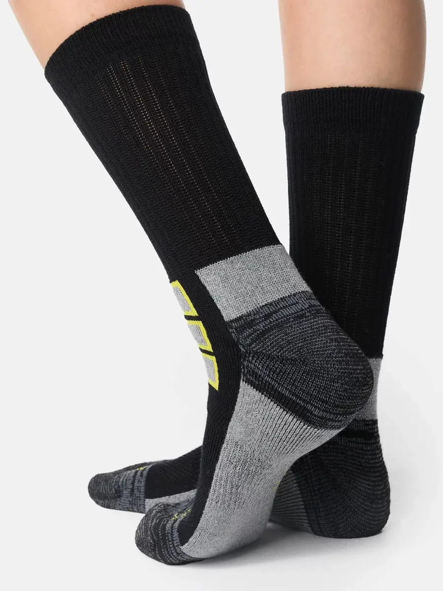 Nur Die Outdoor Socke 2er Pack - schwarz/gelb - Größe 35-38 Letzter Tag