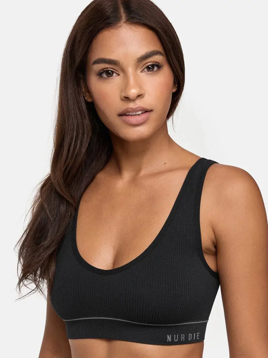 Nur Die Bustier 2-Pack Retro - schwarz - Größe 46-48 Rabatt