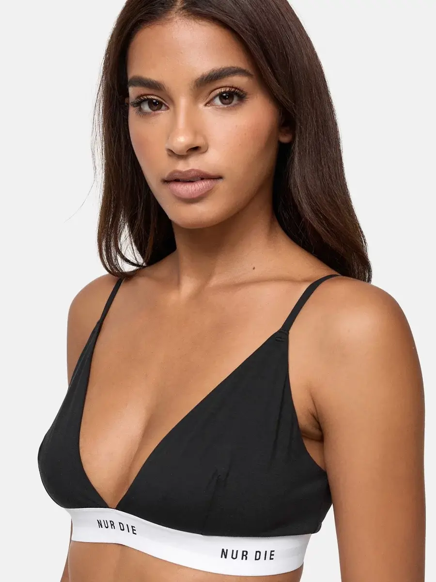 Nur Die Soft-BH 2-Pack Sportiv - schwarz/weiß - Größe 36-38 Flash Sale