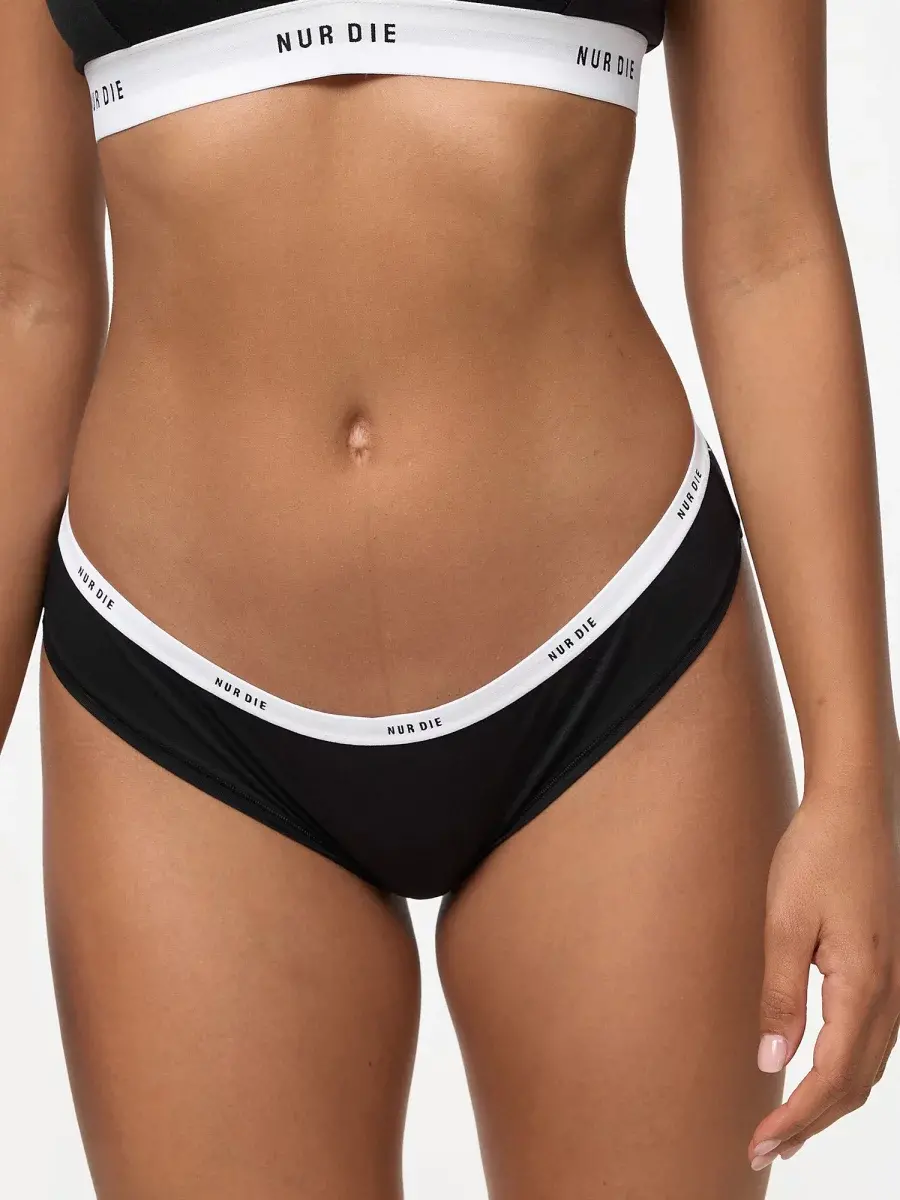 Nur Die Slip 2-Pack Soft Sportiv - graumelange/schwarz - Größe 40-42 Saisonschlussverkauf