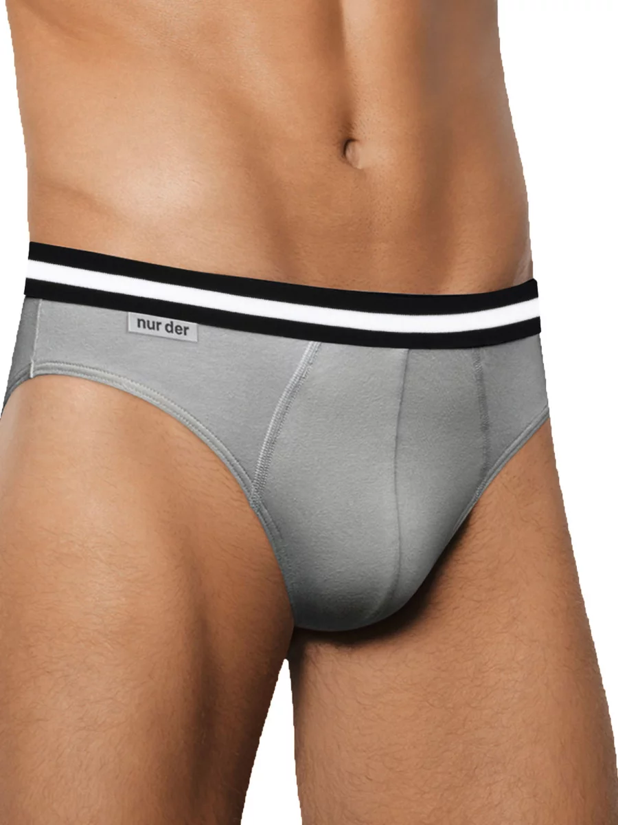 Nur Die Slip Cotton Stretch 2er Pack - hellgrau - Größe 6 | L | 52 Neuheiten