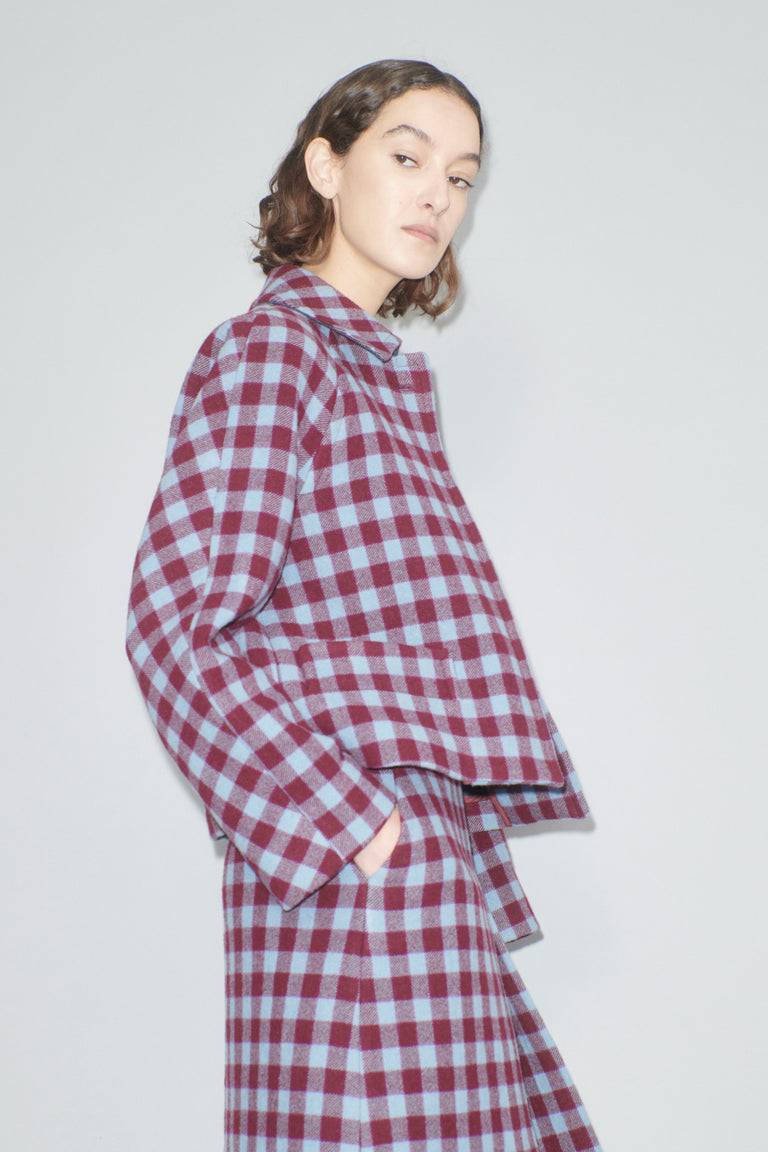 Odeeh Brushed Vichy Jacke, Crimson Begrenzte Freigabe