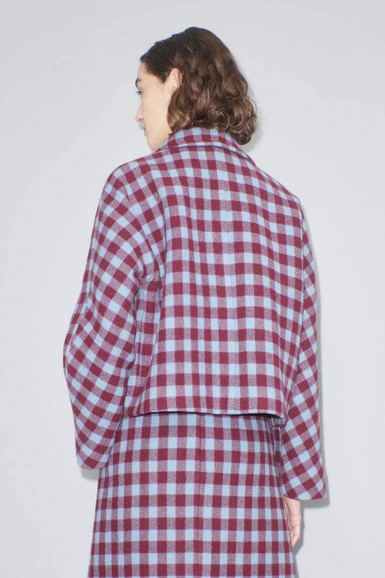 Odeeh Brushed Vichy Jacke, Crimson Begrenzte Freigabe