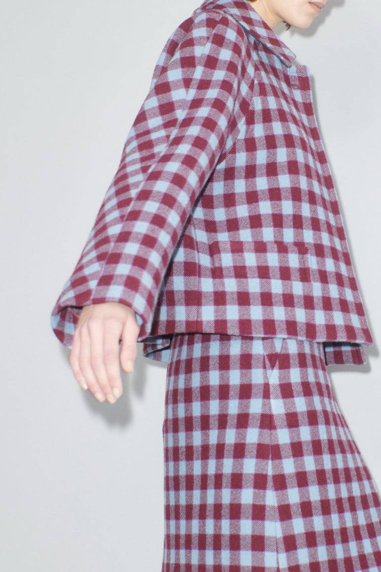 Odeeh Brushed Vichy Jacke, Crimson Begrenzte Freigabe