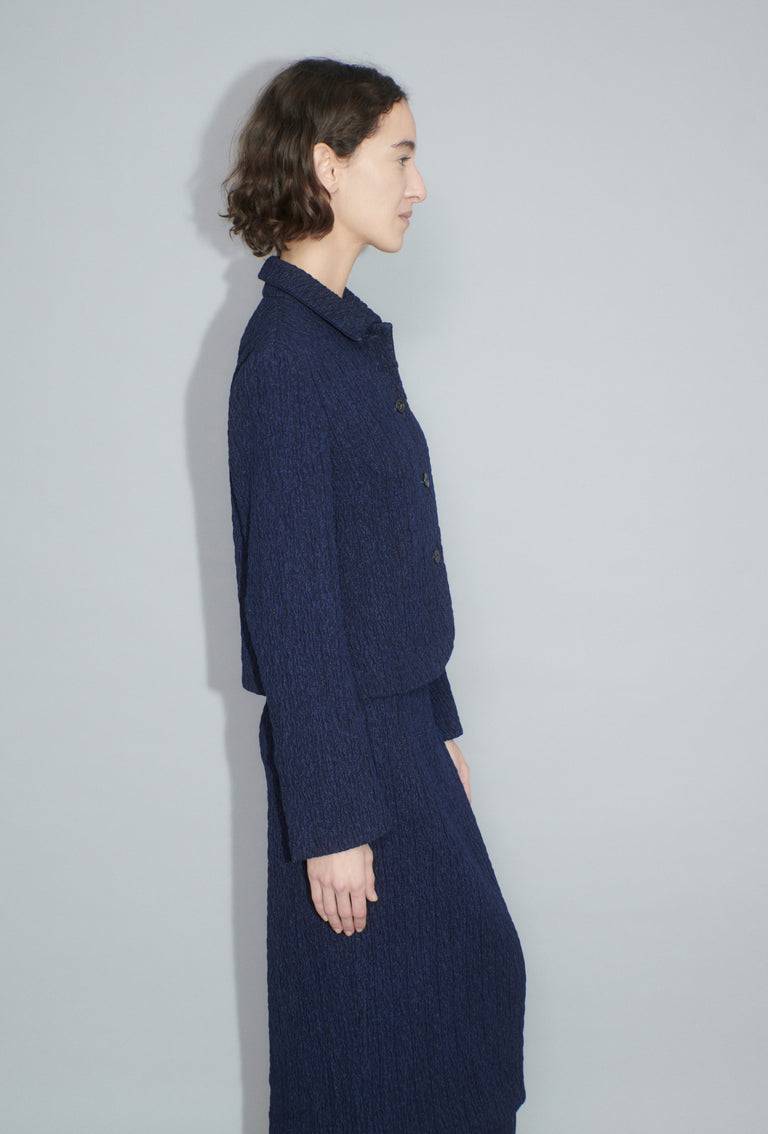 Odeeh Stretch Cloqué Jacke, Indigo JETZT KAUFEN