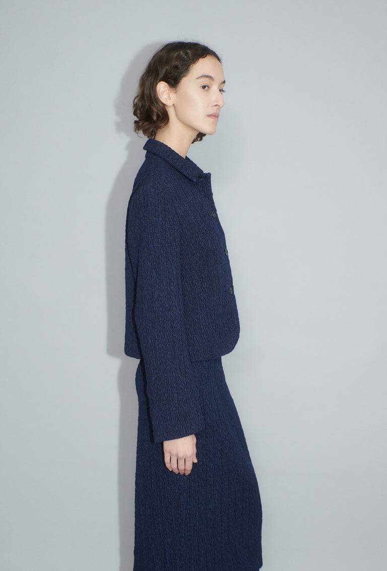 Odeeh Stretch Cloqué Jacke, Indigo JETZT KAUFEN
