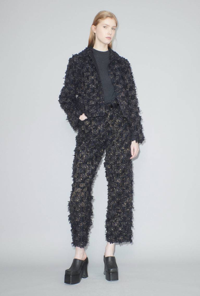 Odeeh Gold Sprinkled Fringes Jacke, Midnight Neueste Stile
